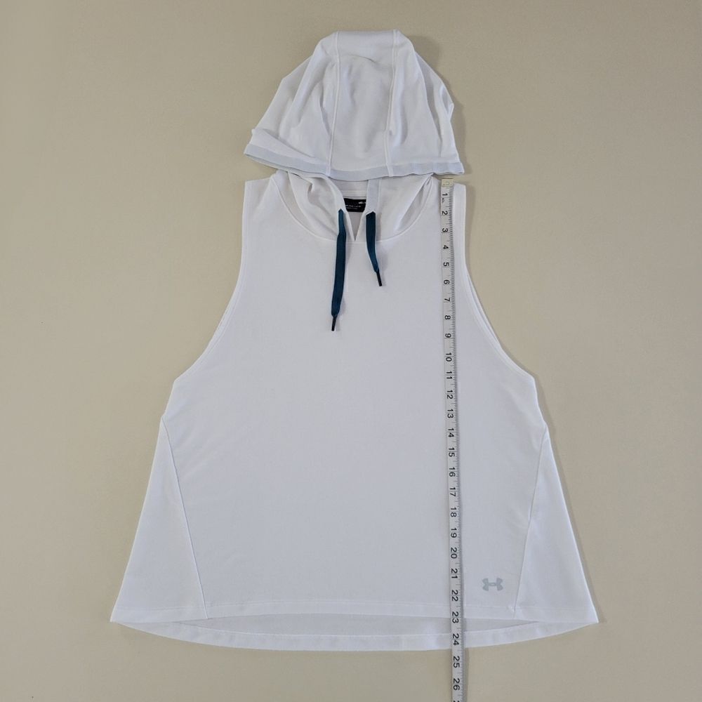 Under Armour Women's White Sleeveless Hooded Pullover Top - Picture 8 of 14